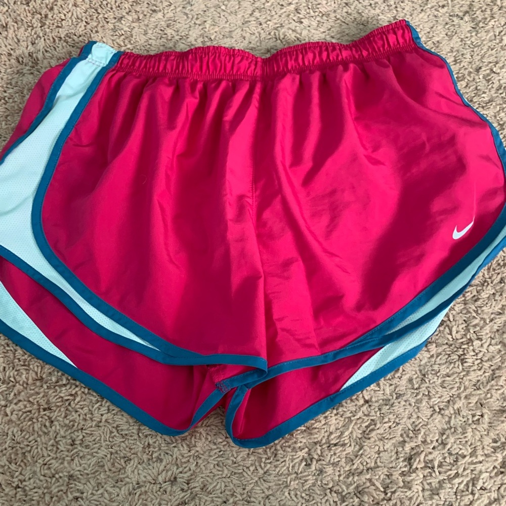 Pink and Blue Nike Athletic Shorts